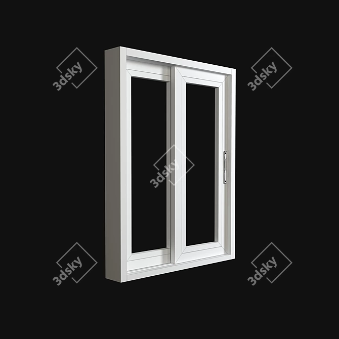 Sleek Aluminium Sliding Door & Window 3D model image 10