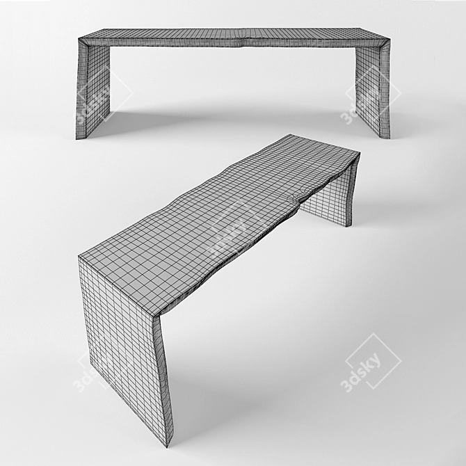 Natural Edge Bench by IVAN CHUDOV 3D model image 2