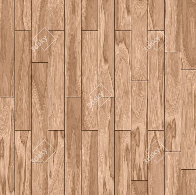 Natural Wood Flooring 3D model image 1