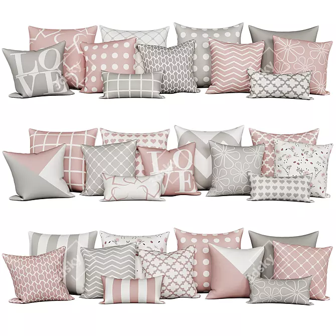 Kombigode Decorative Sofa Pillows 3D model image 1
