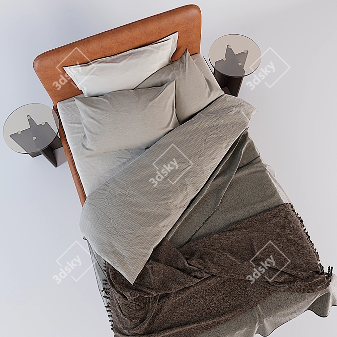 Elegant Ditre Italia ARIS Single Bed 3D model image 2