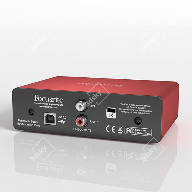 Scarlett Solo 2nd Gen: High-Performance Sound Card 3D model image 2