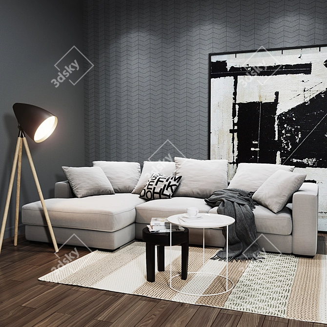 ASHOME 3D Wall Tile: Modern, Stylish, Durable 3D model image 3