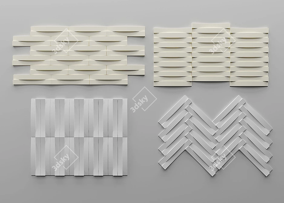 3D Wall Tile ASHOME #14 - Versatile Design and Customizable Options 3D model image 5