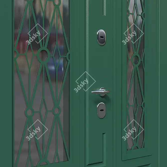 Premium European Door Solutions 3D model image 2