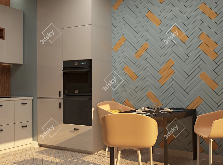 3D Wall Tile ASHOME - Versatile and Durable 3D model image 3