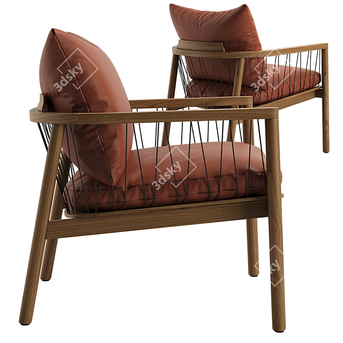 Kerry Lounge Chair: Modern Comfort in Style 3D model image 2