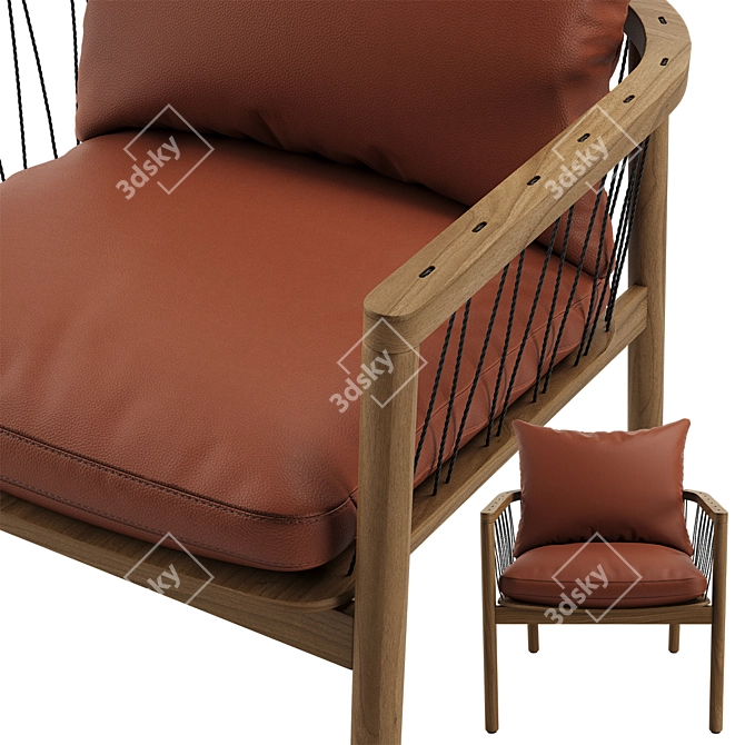 Kerry Lounge Chair: Modern Comfort in Style 3D model image 4