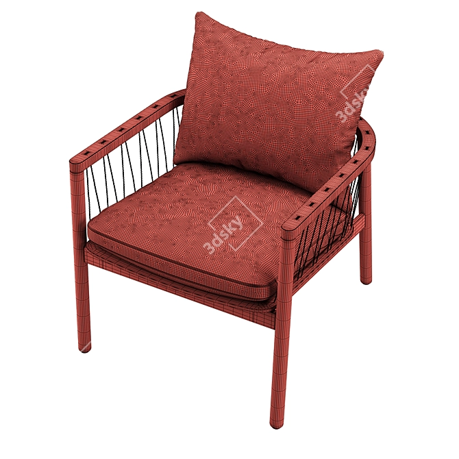 Kerry Lounge Chair: Modern Comfort in Style 3D model image 5