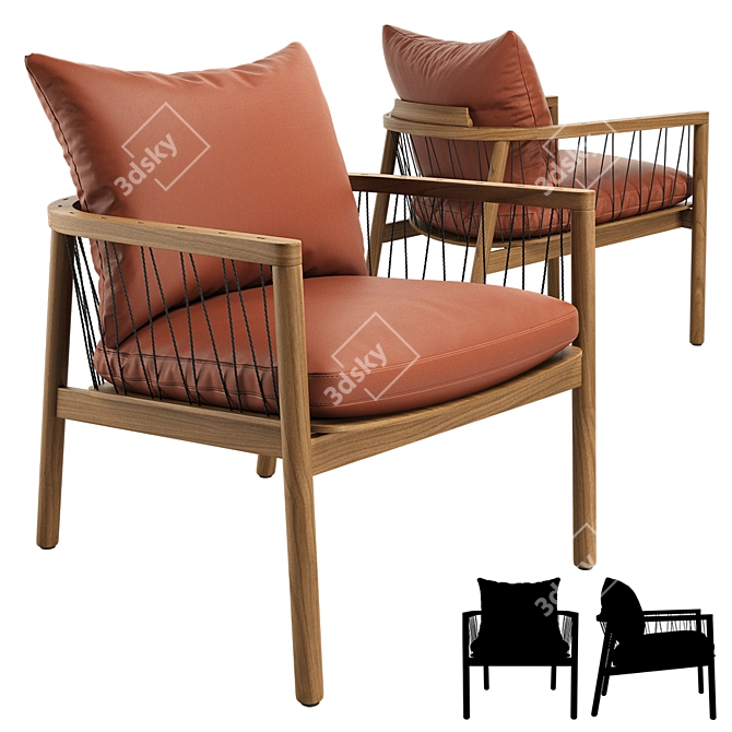 Kerry Lounge Chair: Modern Comfort in Style 3D model image 7