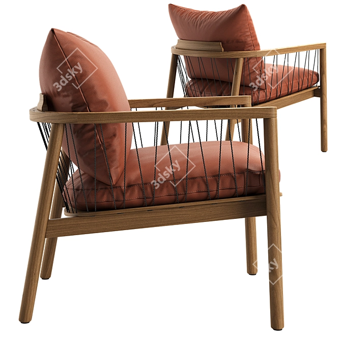 Kerry Lounge Chair: Modern Comfort in Style 3D model image 8