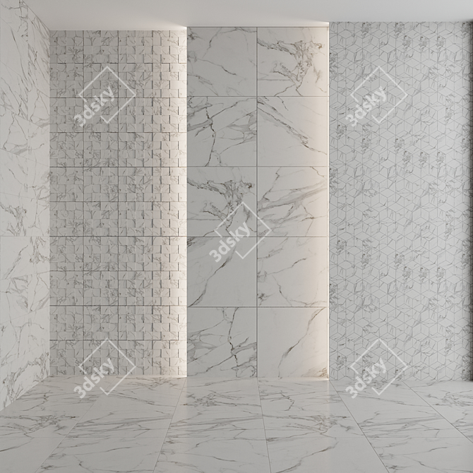 Marvel Pro Ceramic Granite Collection: Statuario Select 3D model image 1