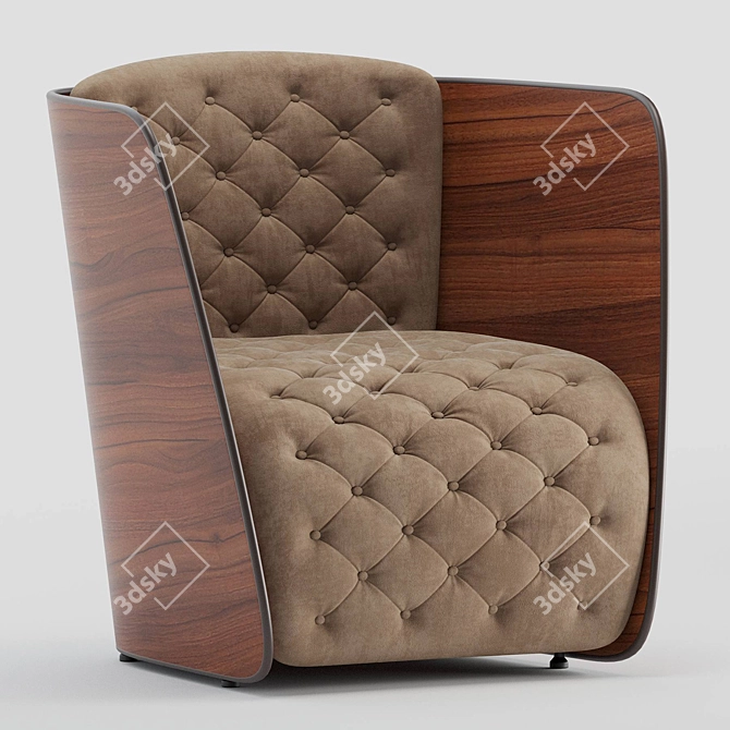 Sophisticated Sir Armchair 3D model image 2