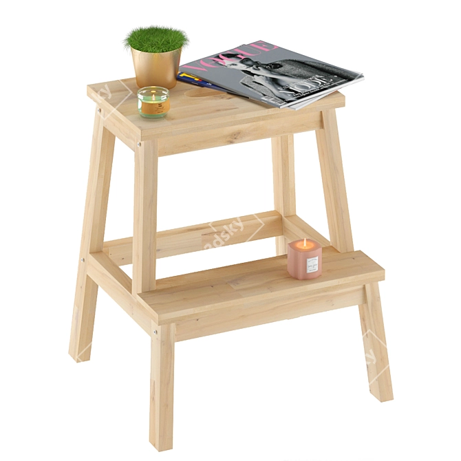 Title: IKEA BEKVÄM Decorative Stool 3D model image 1