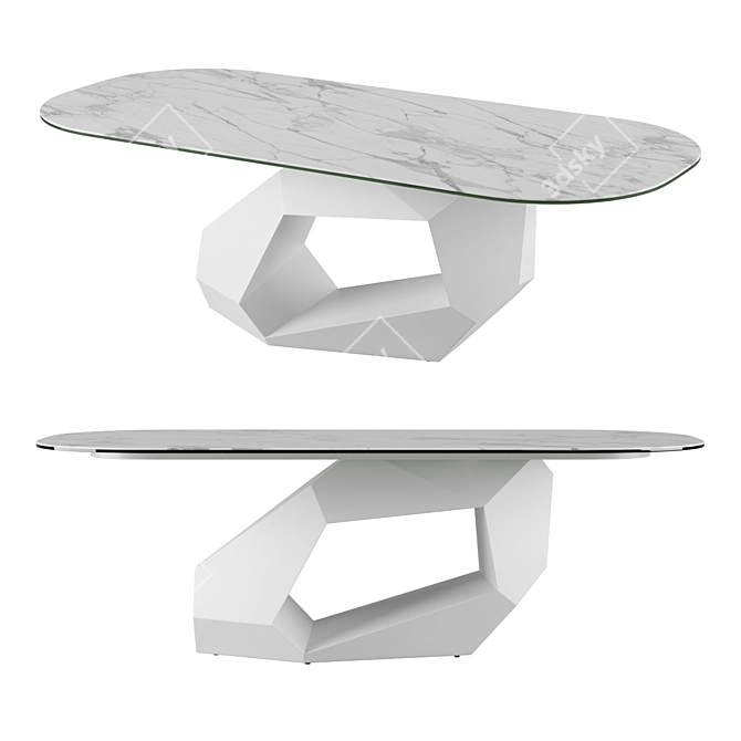 Urbanfun Raw Diamond Folding Table 3D model image 1