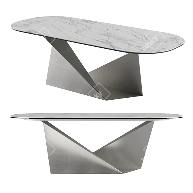 Foldable Liu Jo Table: Urban Chic & Space-Saving 3D model image 1