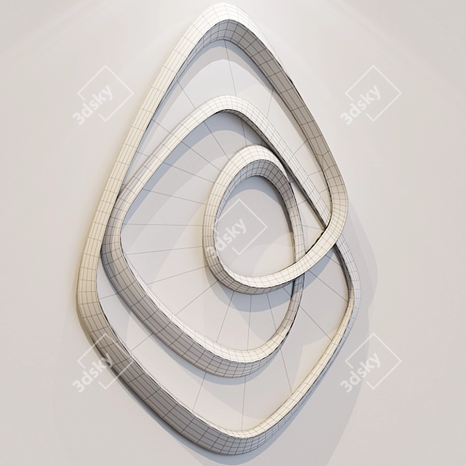 Elegant Cyrillic Mirror by Christopher Guy 3D model image 2