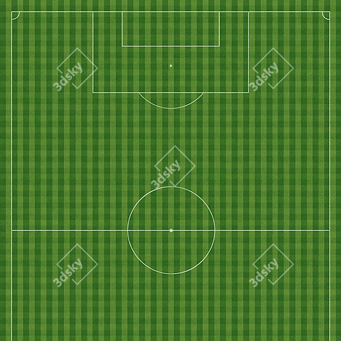 Title: Grassland Delight: High-Res Football Field Texture 3D model image 1