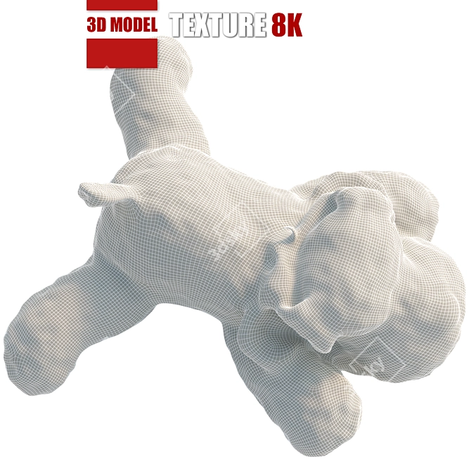 High-Definition Toy Dog Model 3D model image 4