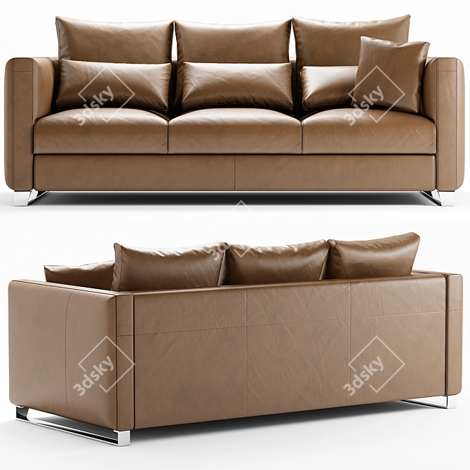 Sleek & Stylish Ligne Roset Estienne Sofa 3D model image 3