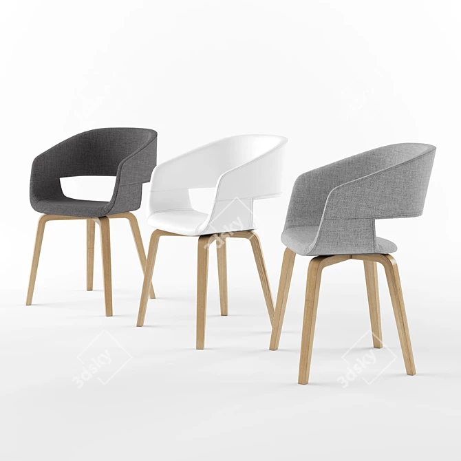 Sleek Scandinavian Design JYSK HOLSTEBRO Chair 3D model image 2