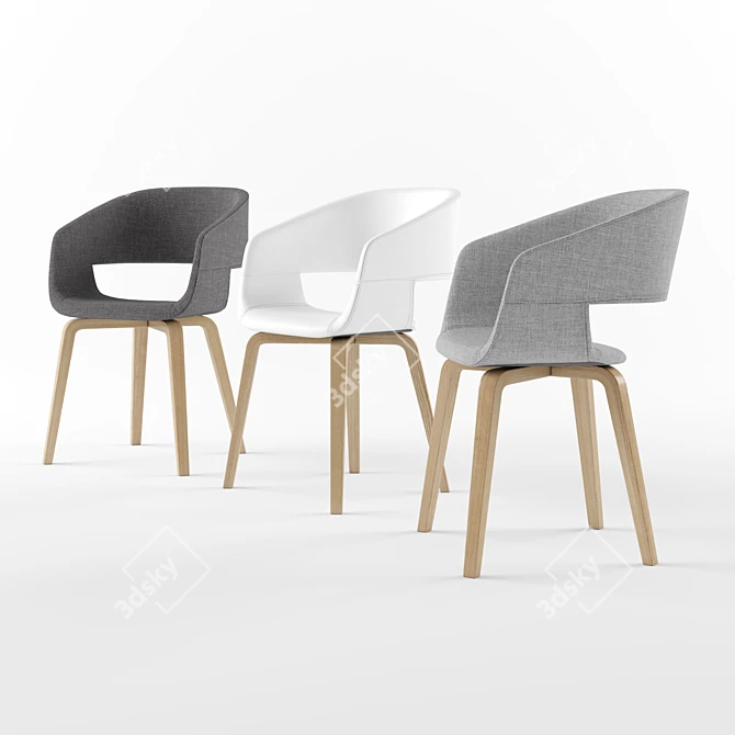 Sleek Scandinavian Design JYSK HOLSTEBRO Chair 3D model image 5