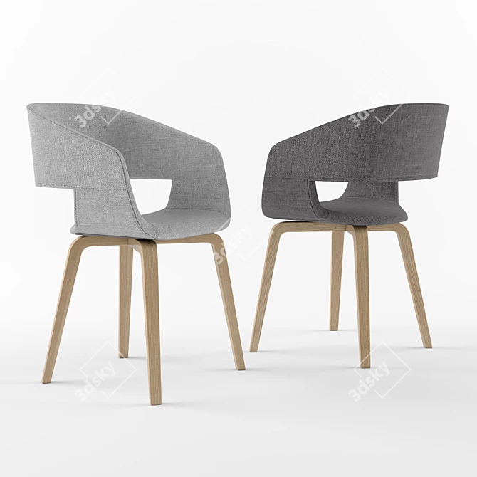 Sleek Scandinavian Design JYSK HOLSTEBRO Chair 3D model image 7