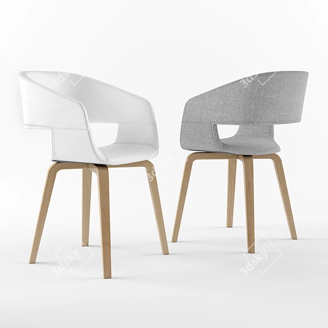 Sleek Scandinavian Design JYSK HOLSTEBRO Chair 3D model image 8