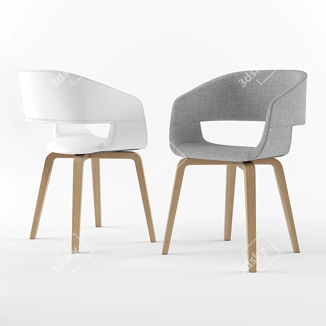 Sleek Scandinavian Design JYSK HOLSTEBRO Chair 3D model image 9