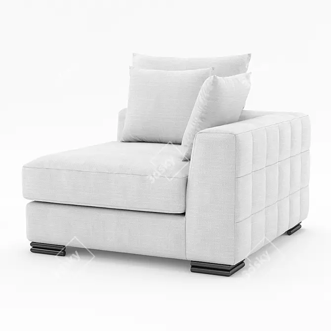 Elegant Clifford Corner Sofa 3D model image 1