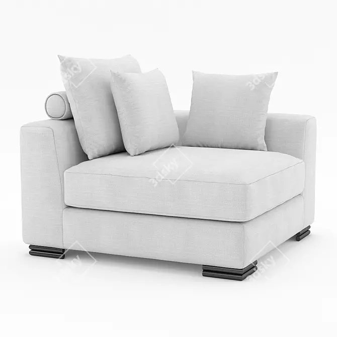 Elegant Clifford Corner Sofa 3D model image 2