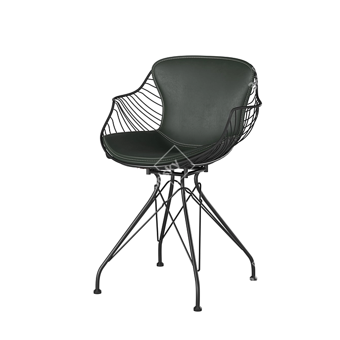 Modern Wire Dining Chair 3D model image 15