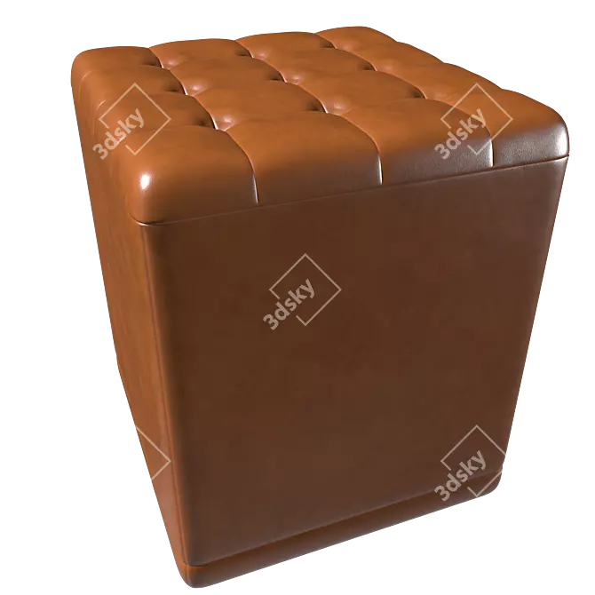 Modern Millimeter Pouf 3D model image 1