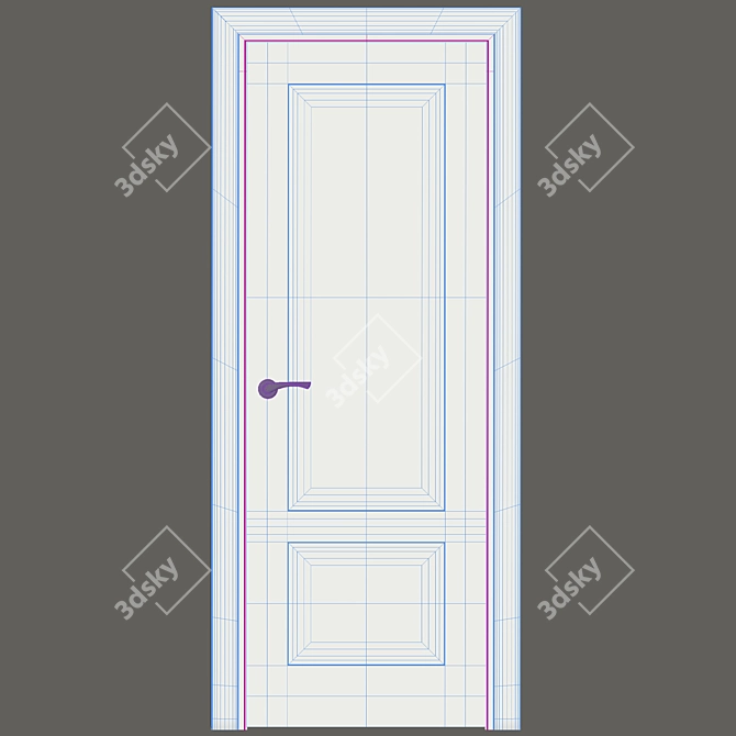 Classic Elegance: Provance Lyon 15 Interior Door 3D model image 2