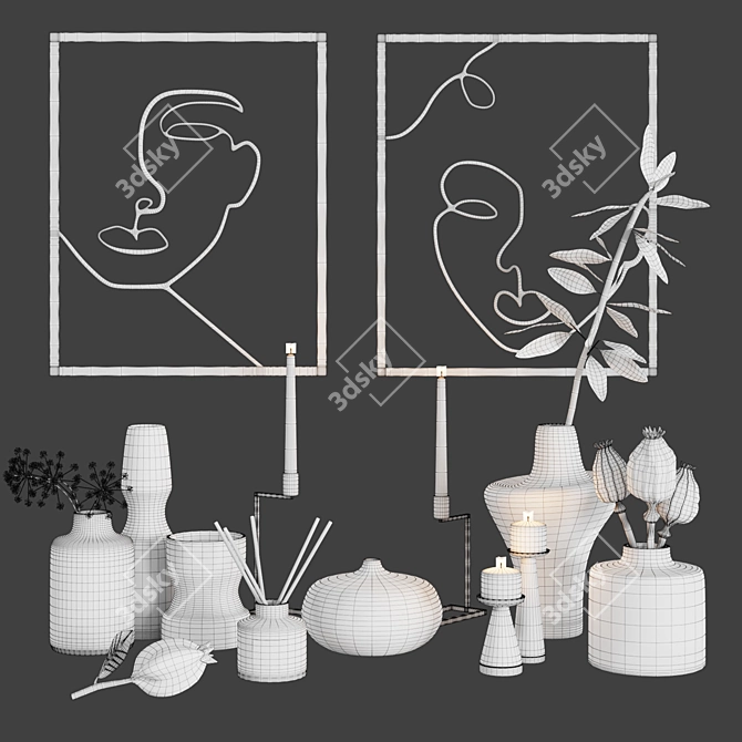 Corona Decor Set - Complete and Stylish 3D model image 2