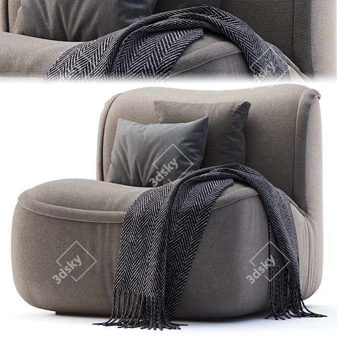 Elegant "Calida" Lounge Chairs  3D model image 1