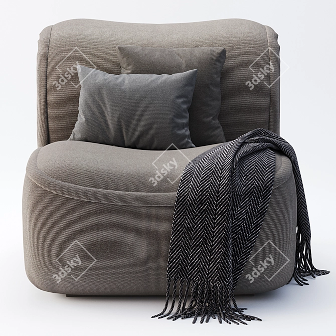 Elegant "Calida" Lounge Chairs  3D model image 2