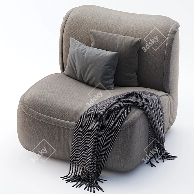 Elegant "Calida" Lounge Chairs  3D model image 3