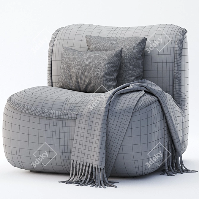 Elegant "Calida" Lounge Chairs  3D model image 5