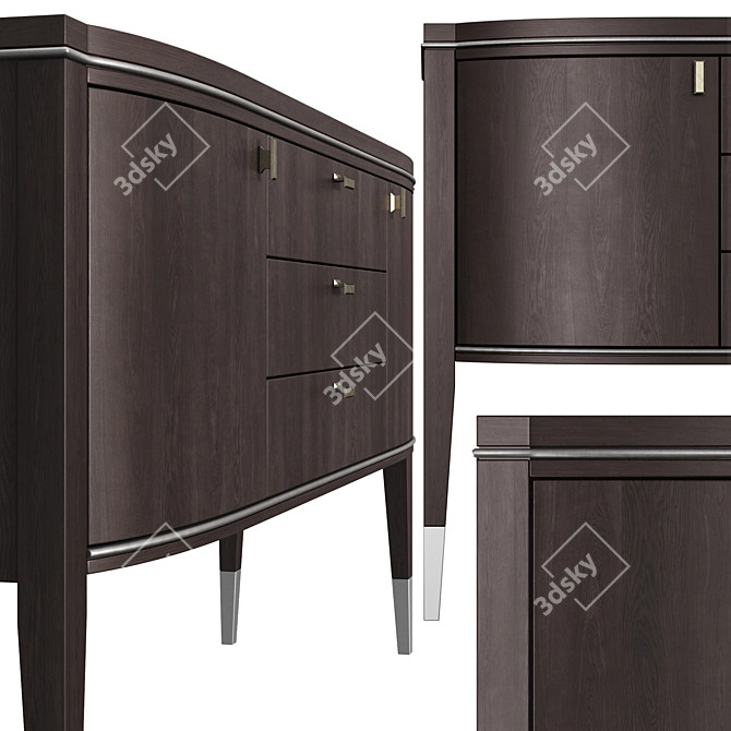 Elegant Grand Chest of Drawers 3D model image 2