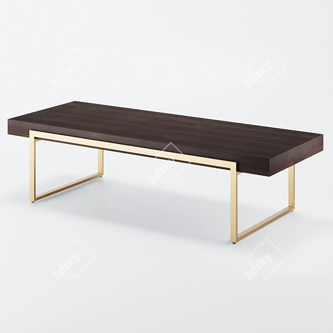 Stylish Coffee Lake Table 3D model image 1