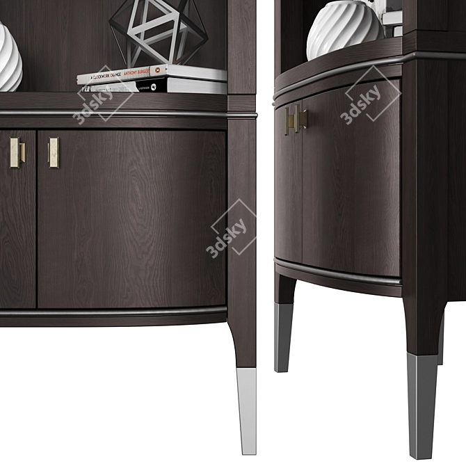 Dantone Grand Library Showcase - Elegant and Spacious 3D model image 2