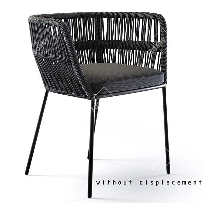 Contemporary Cliff Dining Armchair 3D model image 4