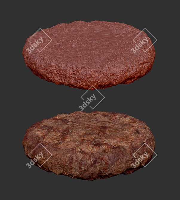 Title: Delicious Gourmet Burger Kit 3D model image 5