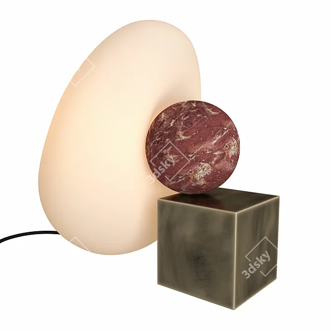 Elegant Rossana Orlandi Dimple Lamp 3D model image 3