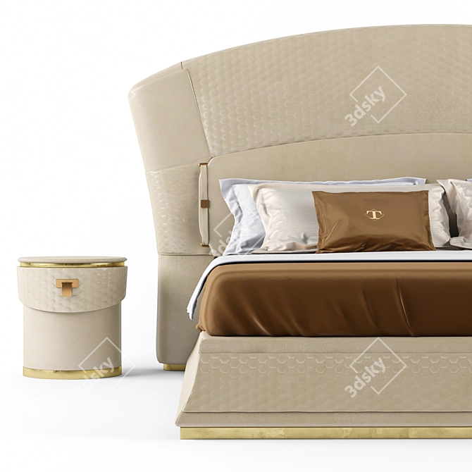 Turri Vogue Bed Set - Elegant Italian Furniture Set 3D model image 14