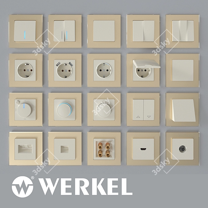 Werkel OM Electrical Switches & Sockets 3D model image 1