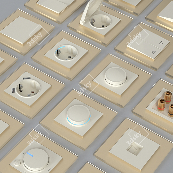 Werkel OM Electrical Switches & Sockets 3D model image 2