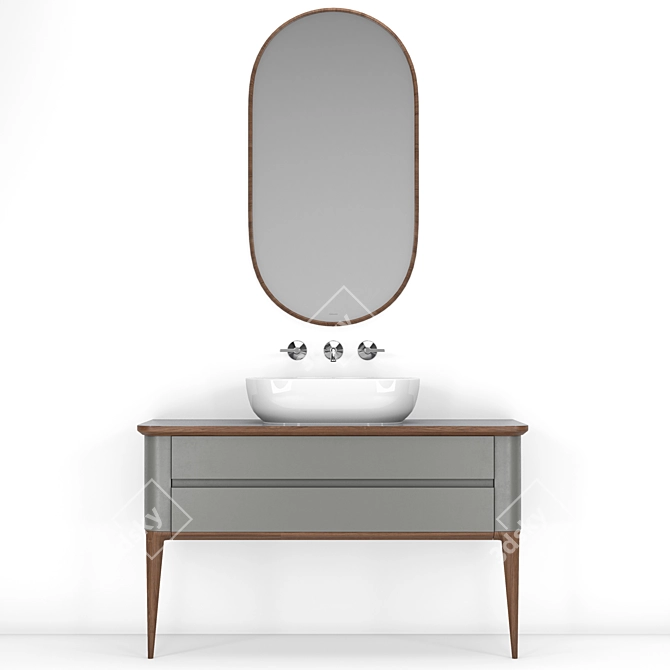 Modern Bathroom Vanity Set LIEM 3D model image 1