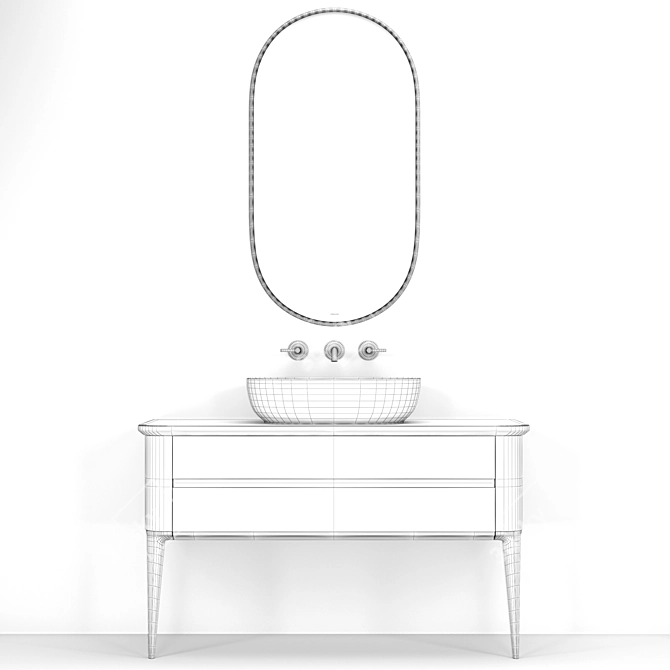 Modern Bathroom Vanity Set LIEM 3D model image 4